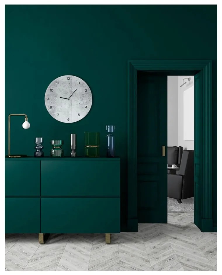 Glassclock Wall falióra, ⌀ 30 cm - Styler