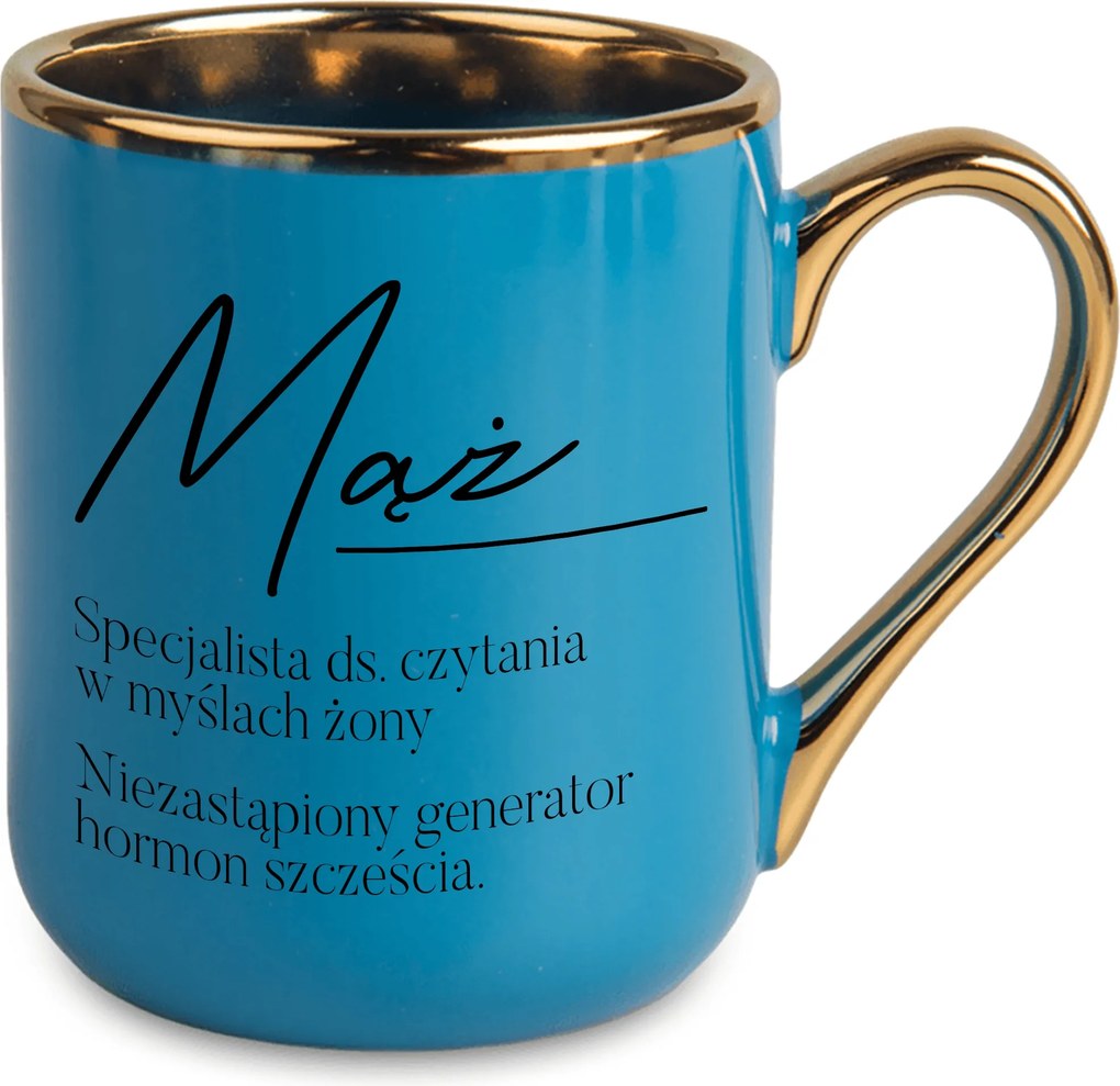 Kék Bögre Elegant 350ml Valentin napra Boldogság Generátor Mix Minták