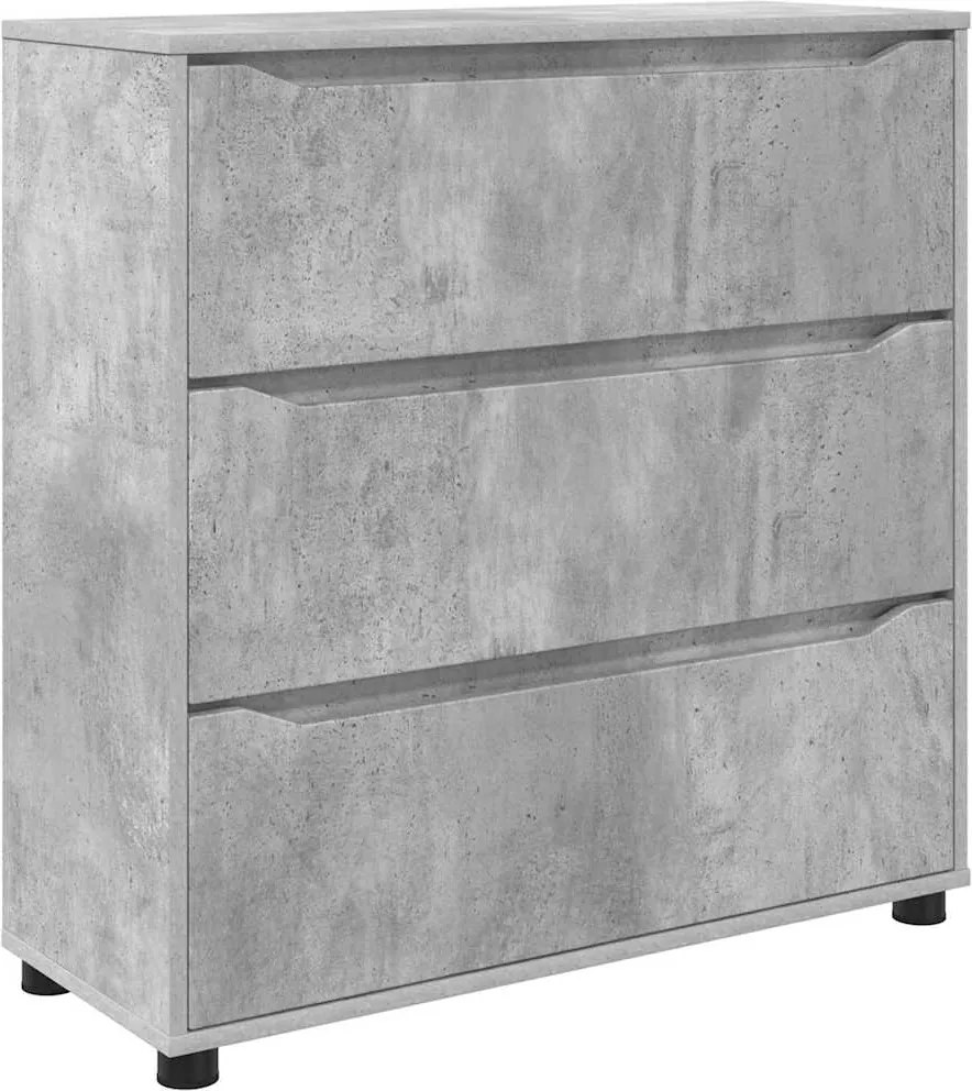 vidaXL Tárolószekrény Beton Szürke 80 x 31 x 81 cm Faanyag