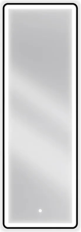 Mexen Coro LED-es fürdőszobai tükör, 50 x 150 cm, LED 6000K, páramentes, fekete keret - 9817-050-150-611-70