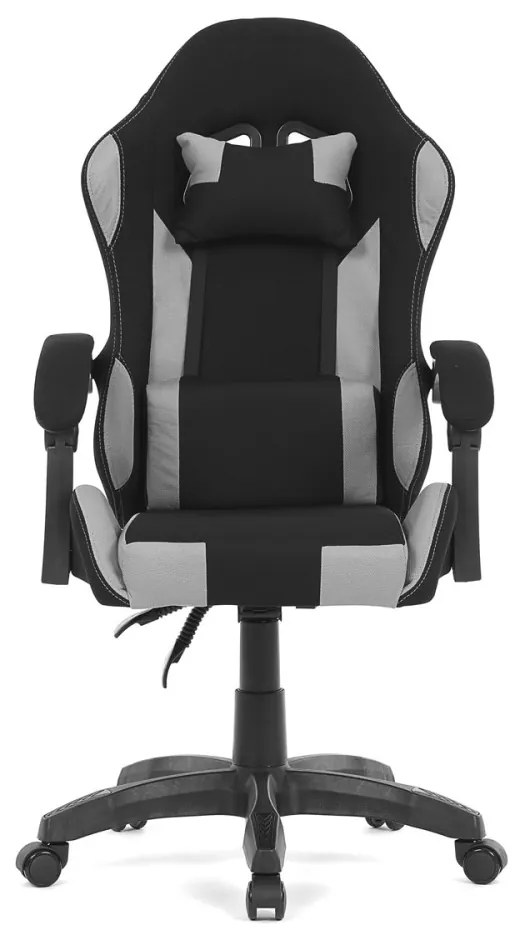 Scaun pivotant de birou Gamer gri cu tapițerie din țesătură. KA-R209