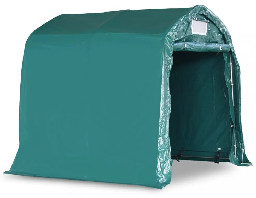 zöld PVC sátorgarázs 2,4 x 2,4 m