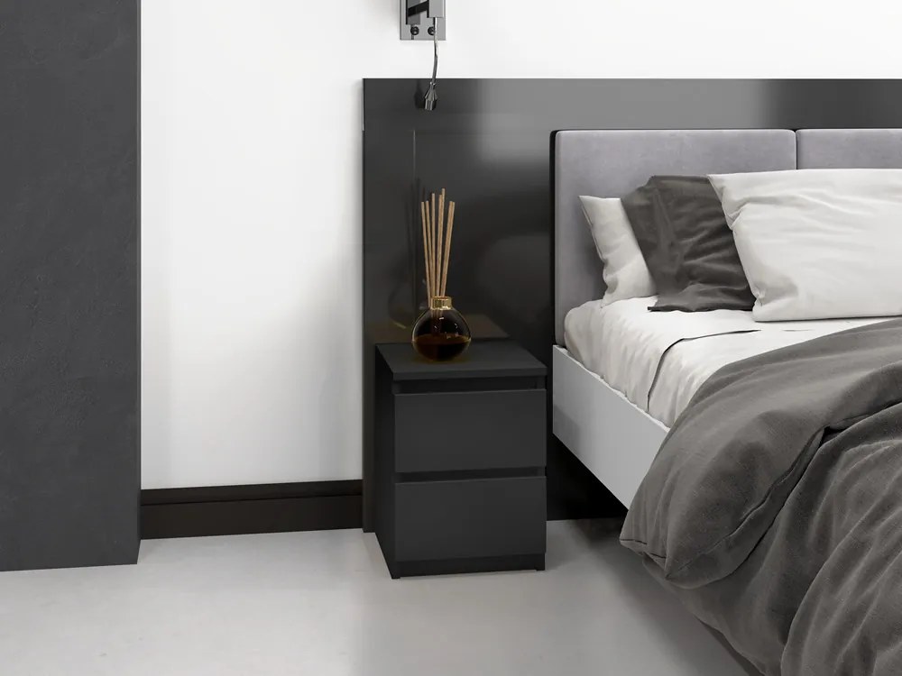 Baltrum M2 éjjeliszekrény, 30x40x30 cm, fekete