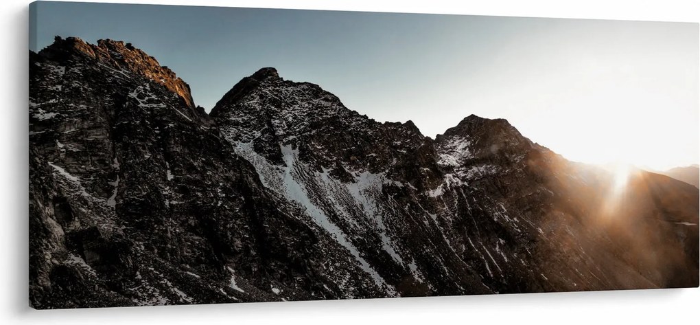 Egy sziklás hegység képe (120x50 cm)