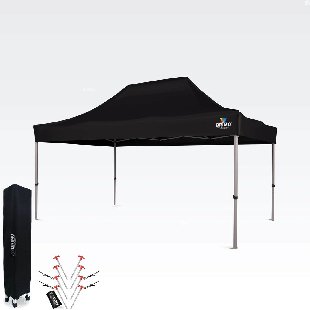 Kerti partysátor 3x4,5 m: Az Ön kuckója a pihenéshez és az ünneplésekhez - falak nélkül - Fekete