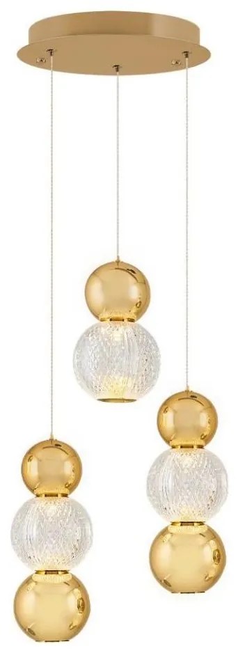 LED csillár zsinóron CREMONA LED/17W/230V 3000K arany