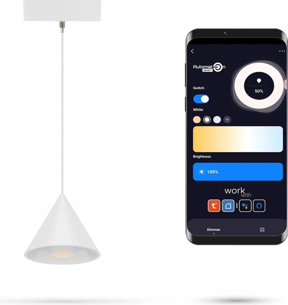 Lámpa Kúp Zigbee Fehér 6W MD90 Slim Track 48VDC 3000K-6000K Tompítható