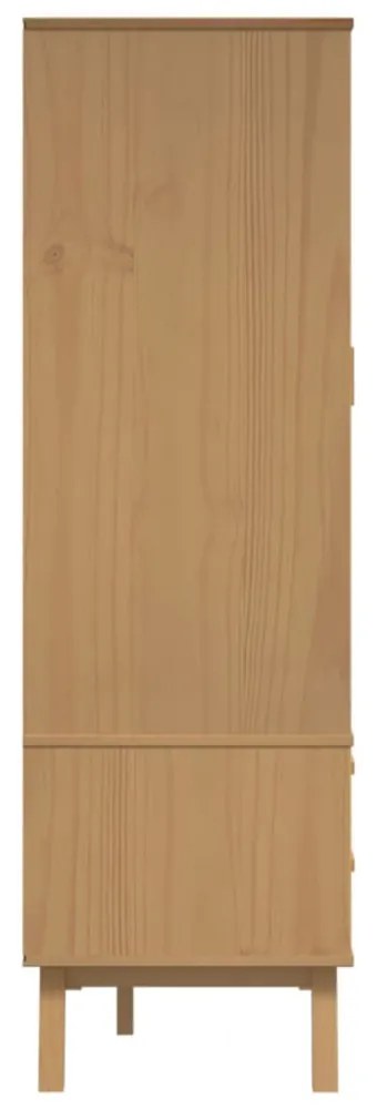 OLDEN szürke és barna tömör fenyőfa gardrób 76,5 x 53 x 172 cm