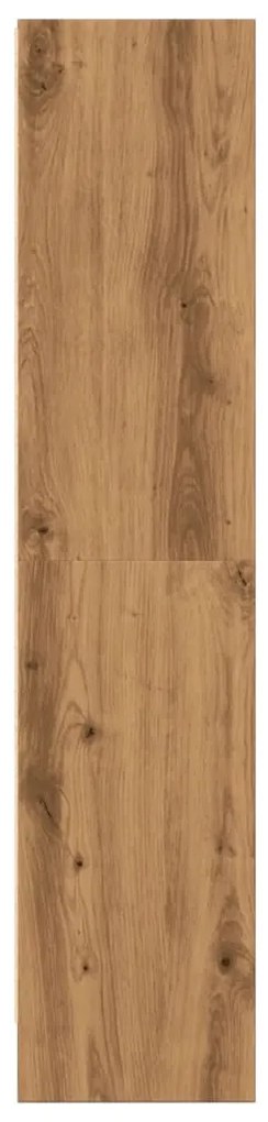 kézműves tölgy szerelt fa könyvespolc 60 x 24 x 109 cm