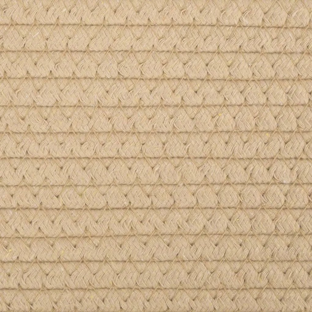 bézs és fehér pamut tárolókosár Ø40 x 35 cm