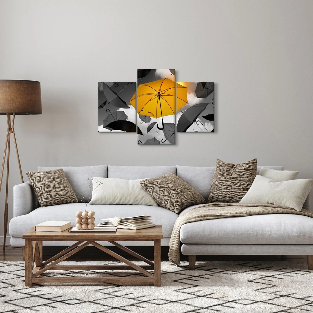 Egy sárga esernyő képe (90x60 cm)