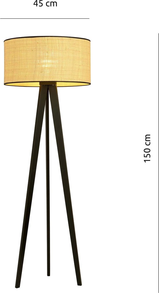 Emibig modern skandináv állólámpa aston barna fekete emi1149/lp1