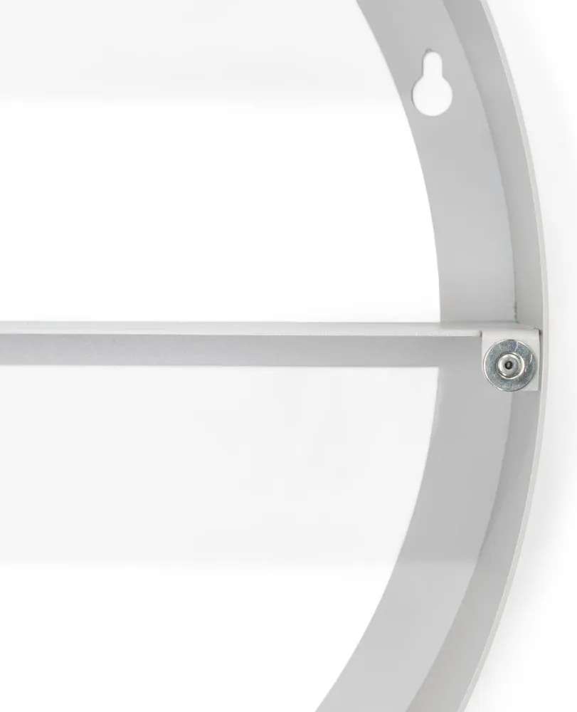 Szürkésbarna fém fali-tükrös fürdőszoba szekrény 55x55 cm Sonnet – Spinder Design