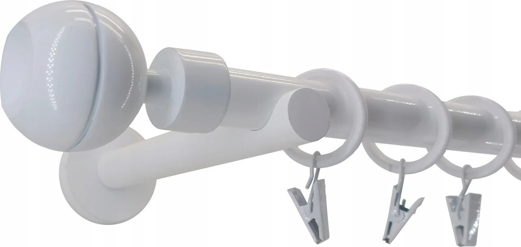 Függönykarnis Fém Modern 19mm Fehér 200cm Optic