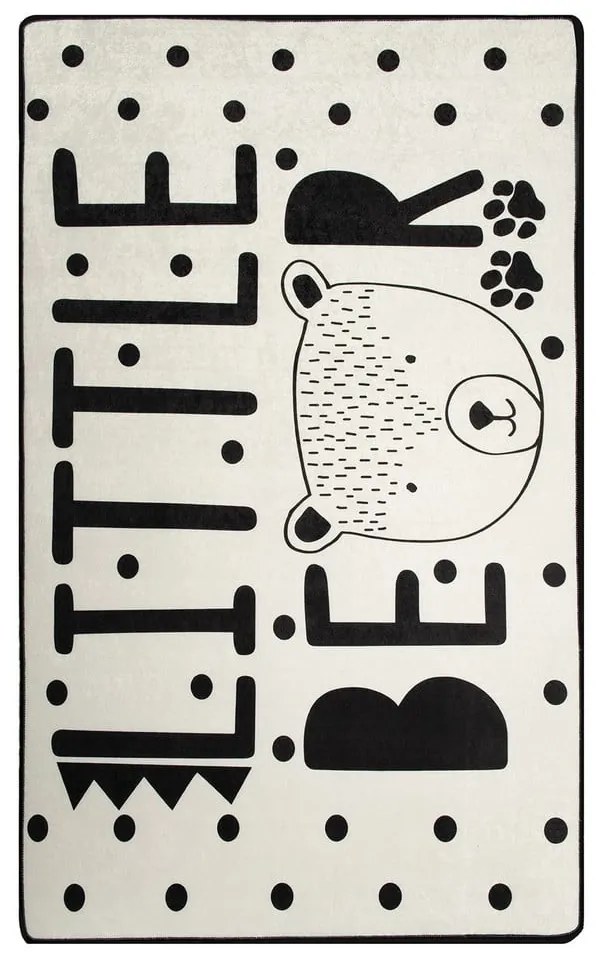 Bear fekete-fehér csúszásgátlós gyerekszőnyeg, 100 x 160 cm Conceptum Hypnose