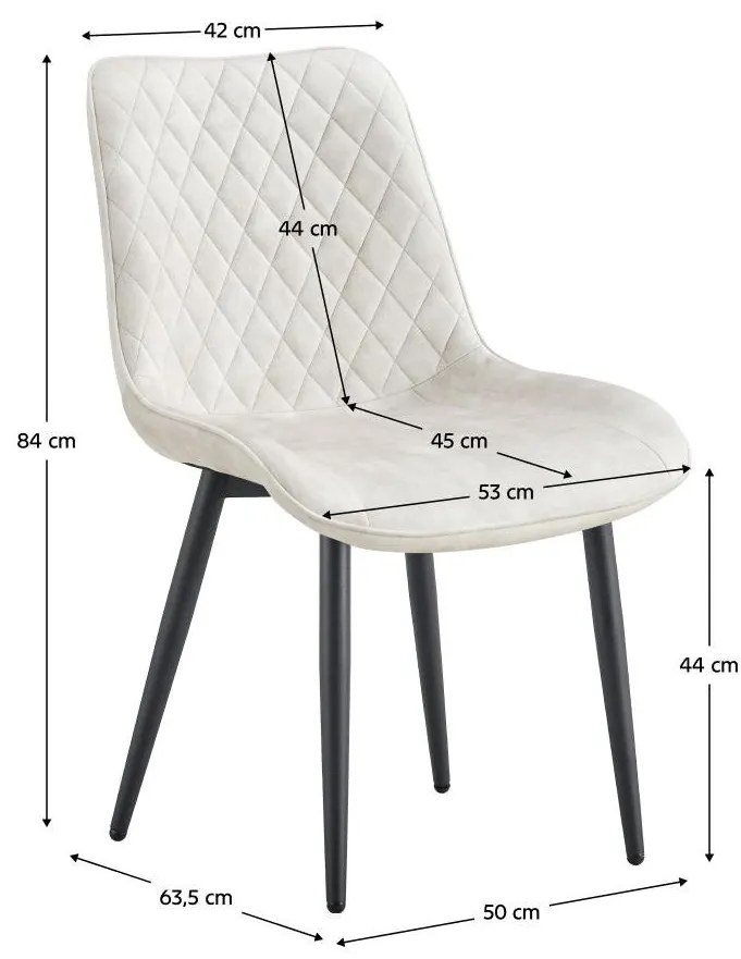 Étkezőszék Zainos 1 (krém + fekete) . 1096931