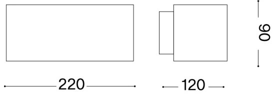 Ideal Lux - Kültéri fali lámpa ANDROMEDA 1xE27/60W/230V IP55 szürke