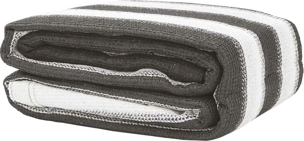 vidaXL antracitszürke és fehér HDPE sátorszőnyeg 400 x 400 cm
