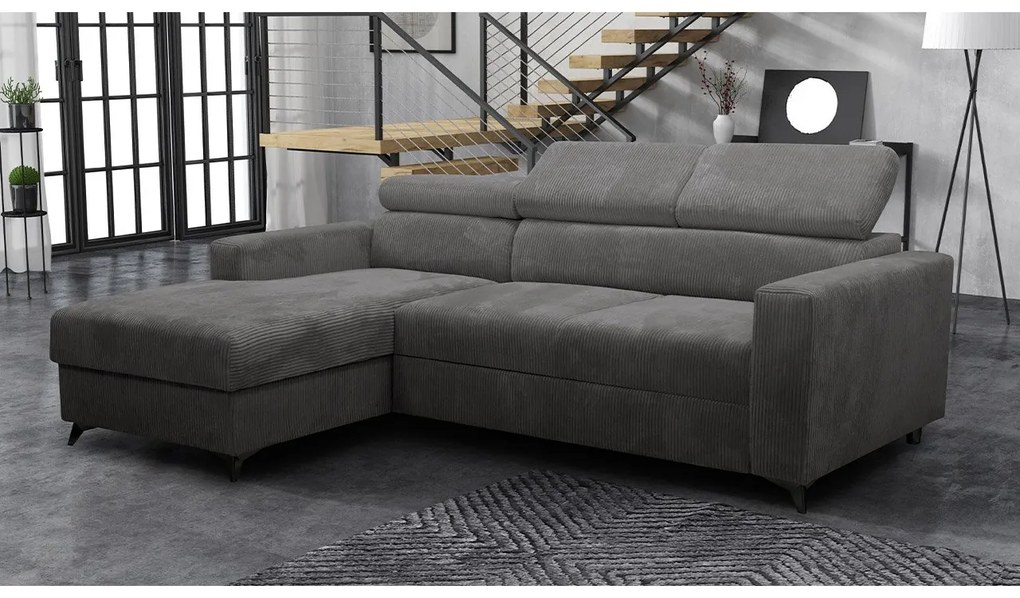 Sarokkanapé Laviosuna Premium (sötétszürke) (tárolóhellyel) (B). 1105142