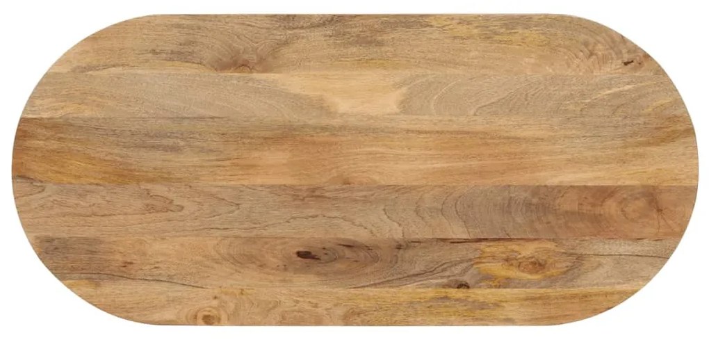 tömör mangófa ovális asztallap 100 x 40 x 2,5 cm