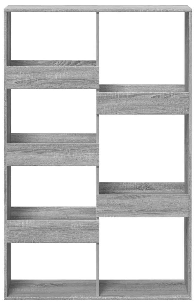 szürke sonoma színű szerelt fa könyvespolc 100 x 33 x 155,5 cm