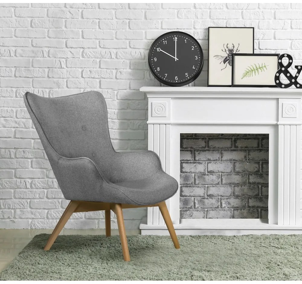 Szürke fotel Niko – Ropez