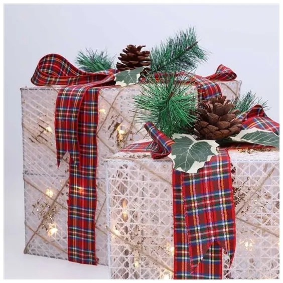 Solight 1V291 - 3 db-os LED karácsonyi ajándék szett 48xLED/3,6W/230V IP44 meleg fehér