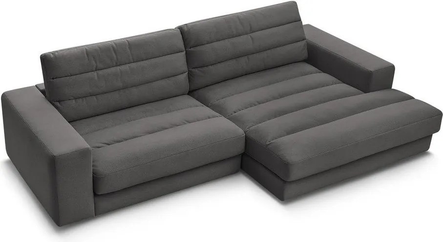 Antracitszürke bársony sarokkanapé (jobb oldali-heverő résszel) Sierra – Bobochic Paris
