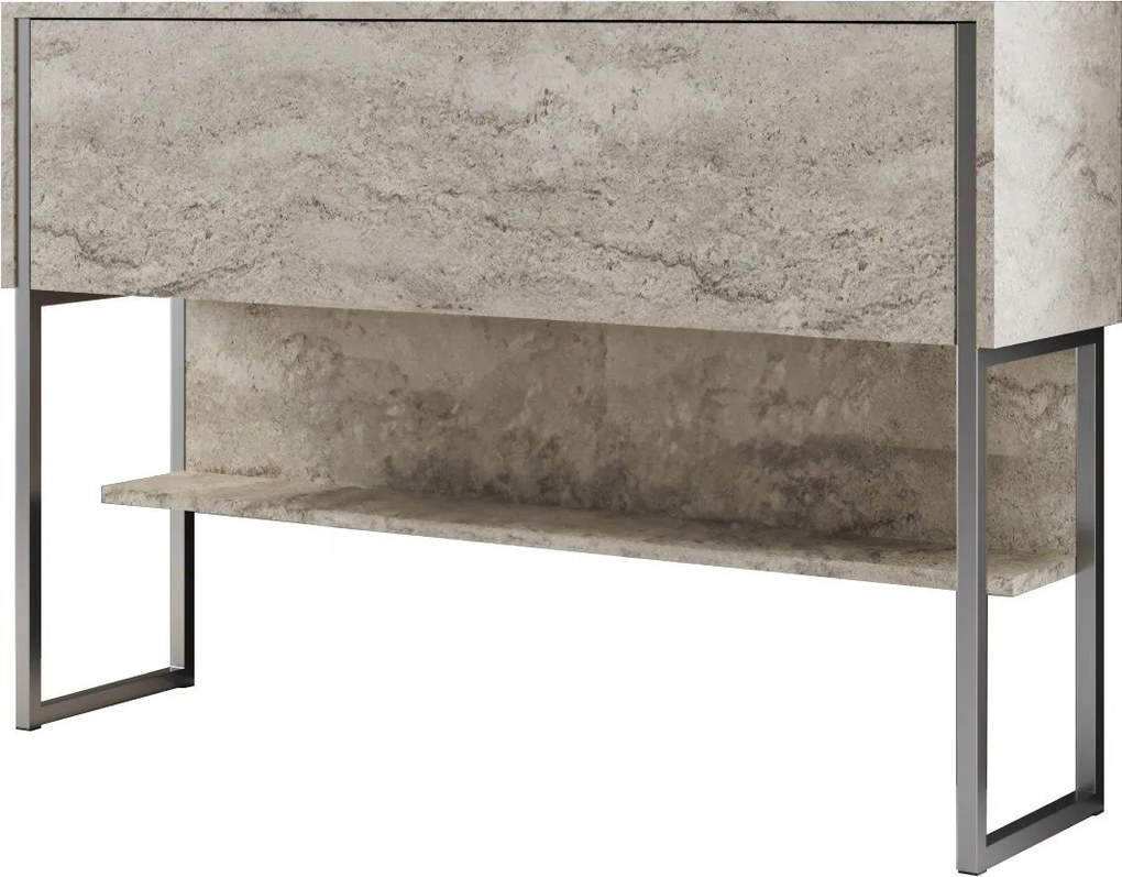 Komód luxe - travertine, silver