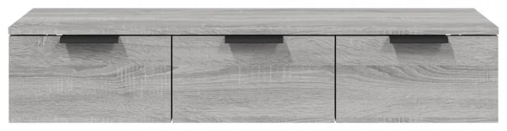 szürke sonoma színű szerelt fa faliszekrény 102 x 30 x 20 cm