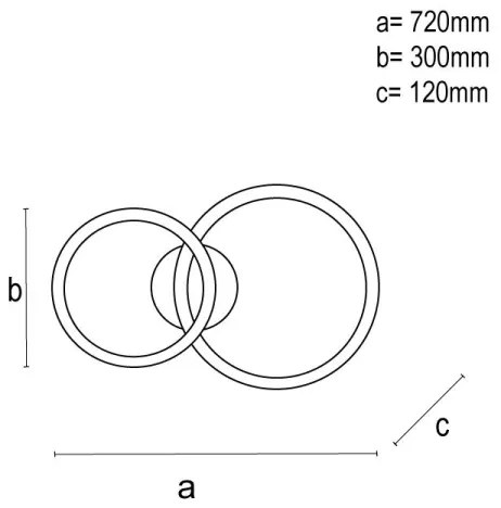 LED dimmelhető felületre szerelhető csillár LED/110W/230V 3000-6500K + távirányító