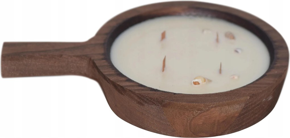 Gyertya fa tálban FlamePan, 18x26x4 cm