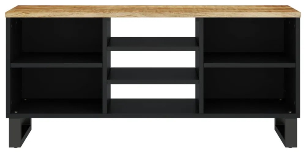 tömör mangó- és szerelt fa TV-szekrény 100 x 33 x 46 cm
