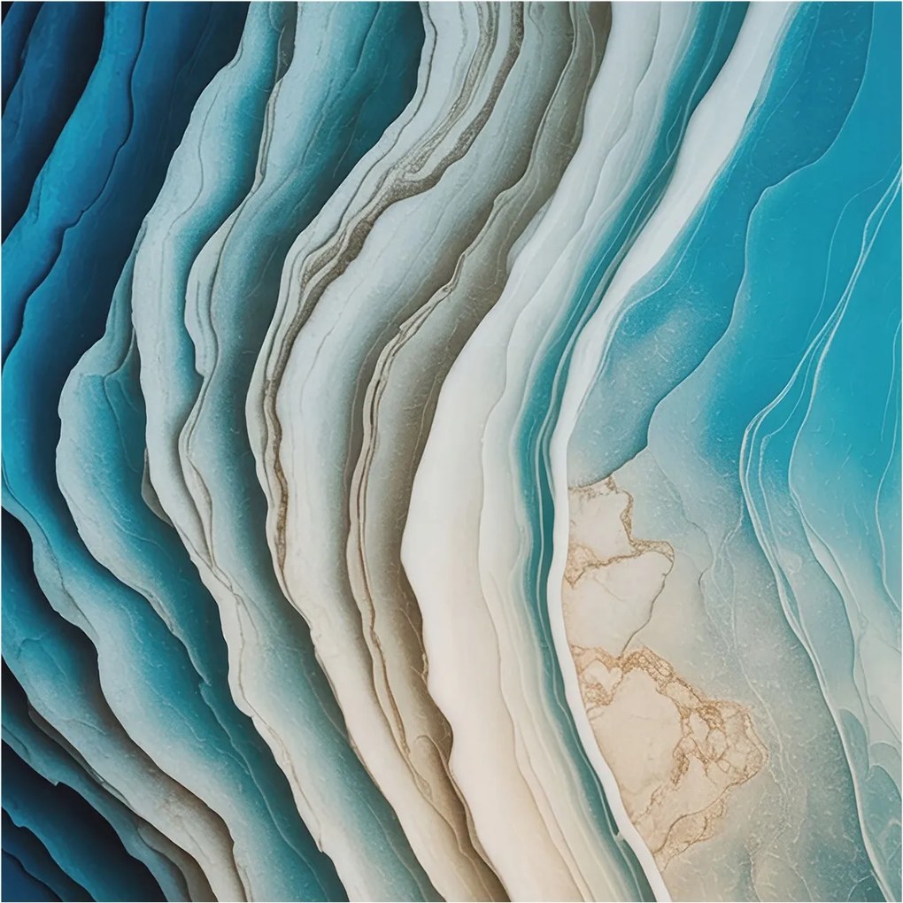 Dekoratív fotótapéta falra Könnyű összeszerelés Harmónia hullámok 250x250 Ragasztó