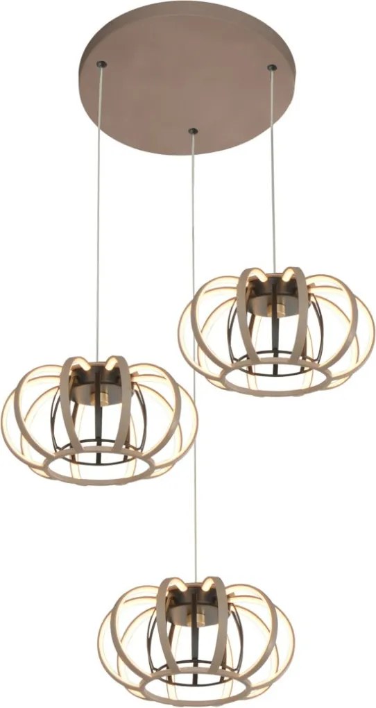 AVIANO LIGHTING 5033-313 SALO Többágú Függesztett Lámpa Fekete, Homokkő LED IP20
