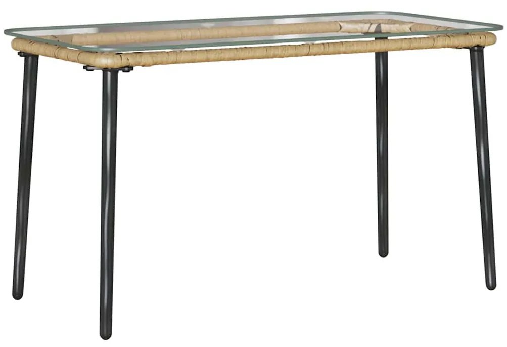 Kerti Asztal Természetes 80 x 40 x 45.5 cm Poli rattan
