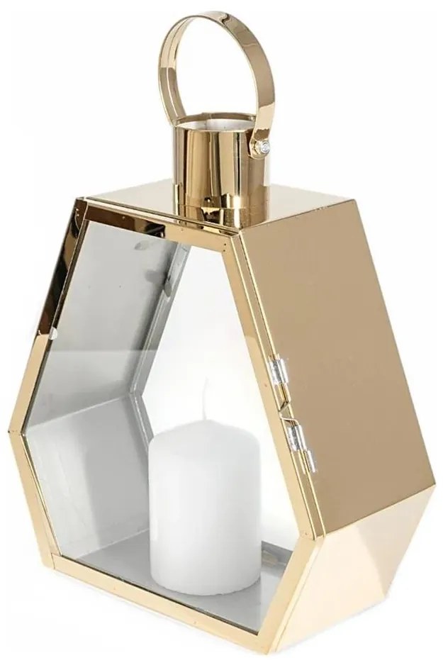 34 cm-es dekoratív lámpás, aranyszínű