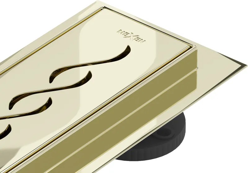 Mexen Flat 360° M18 forgatható vonalmenti lefolyó 80 cm, arany - 1523080-40