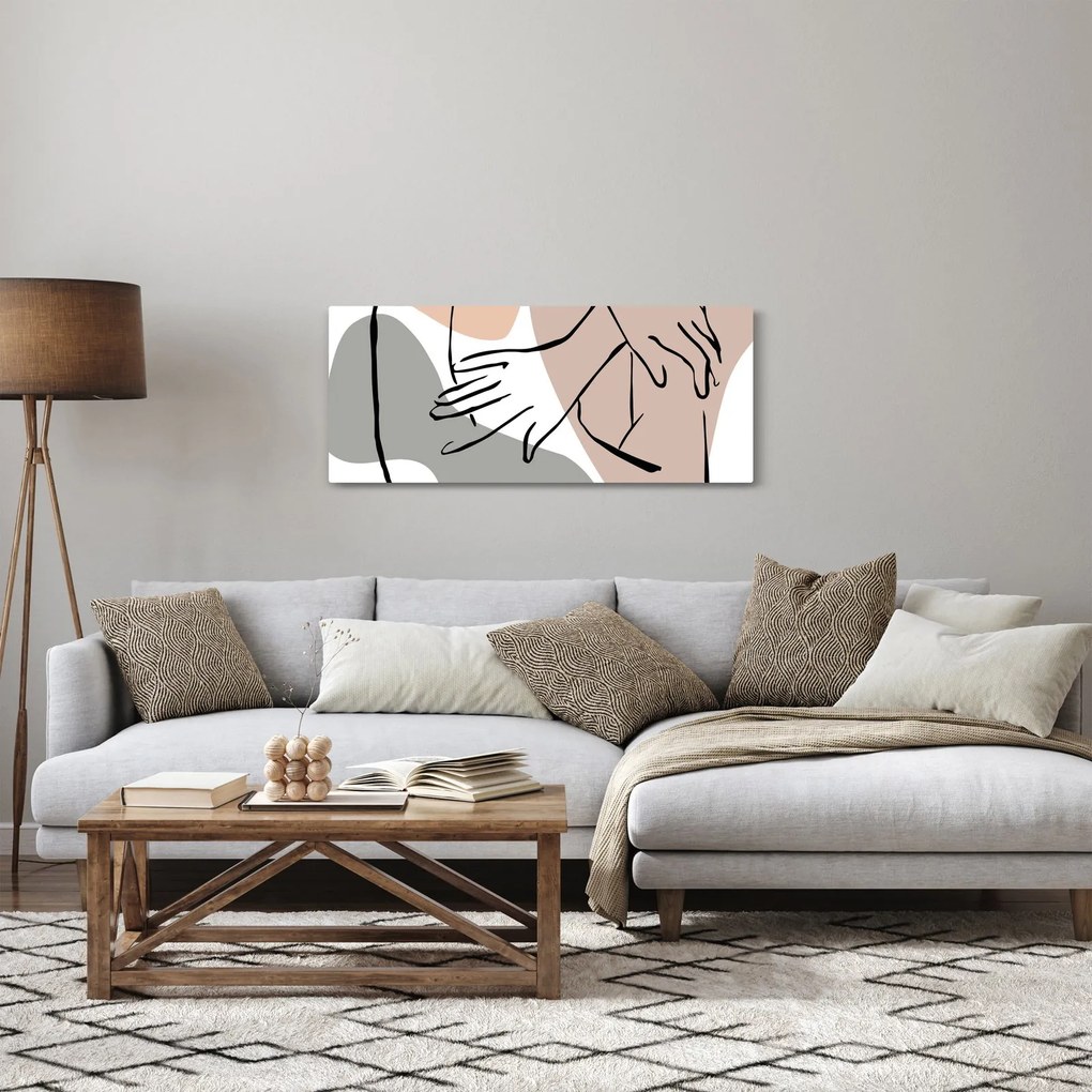 Kép - Női test vonal művészet N⁰2 (120x50 cm)