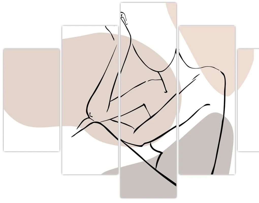 Kép - Női test vonal művészet N⁰1 (150x105 cm)