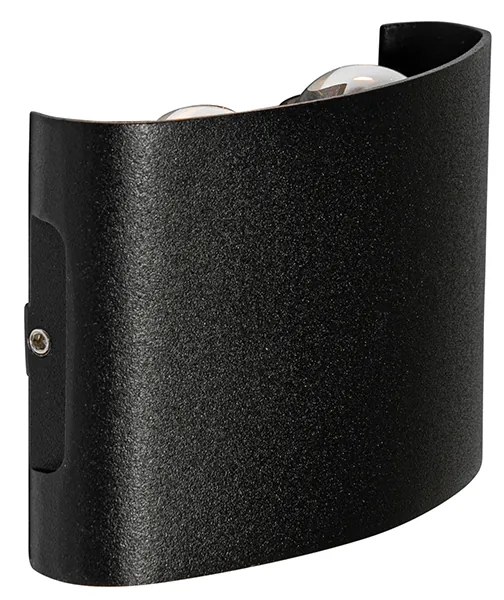 Kültéri fali lámpa fekete LED-del 4-lámpás IP54 - Silly