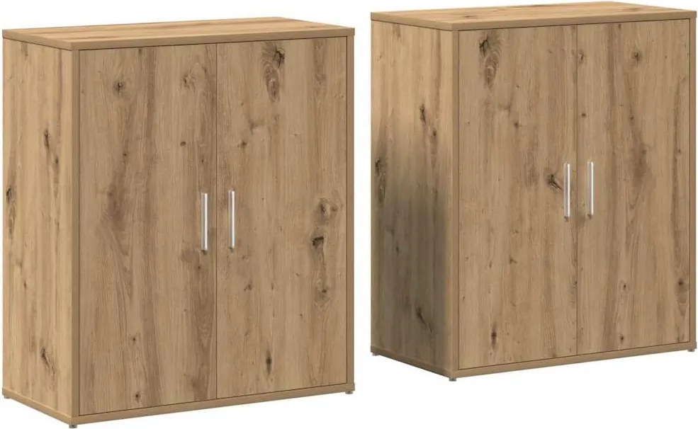 vidaXL Széf 2 pcs Artisan tölgy 60 x 31 x 70 cm Faanyag