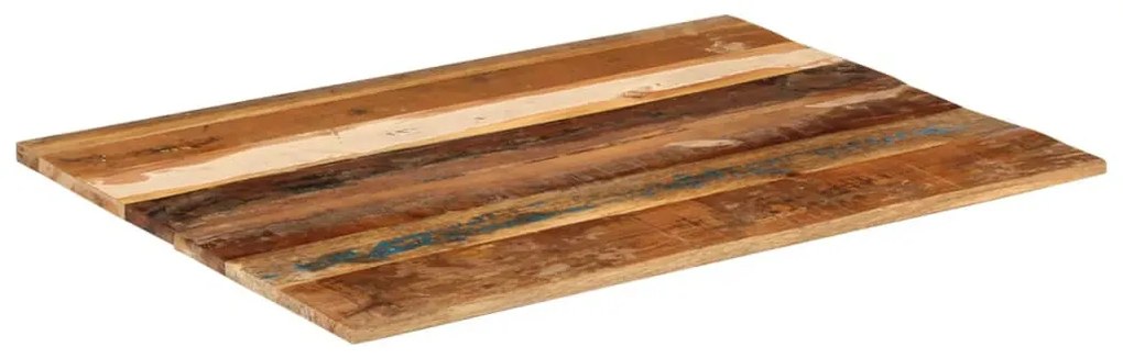 négyszögű tömör újrahasznosított fa asztallap 60x80 cm 15-16 mm