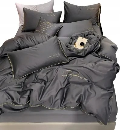 Ágyneműhuzat 160x200 Prémium Luxus Sötétszürke