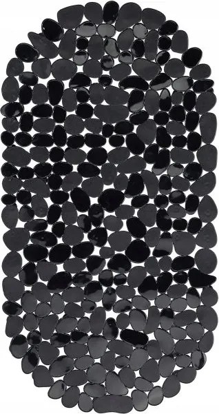 Kád alátét szőnyeg kő mintával fekete csúszásgátló Relaxdays