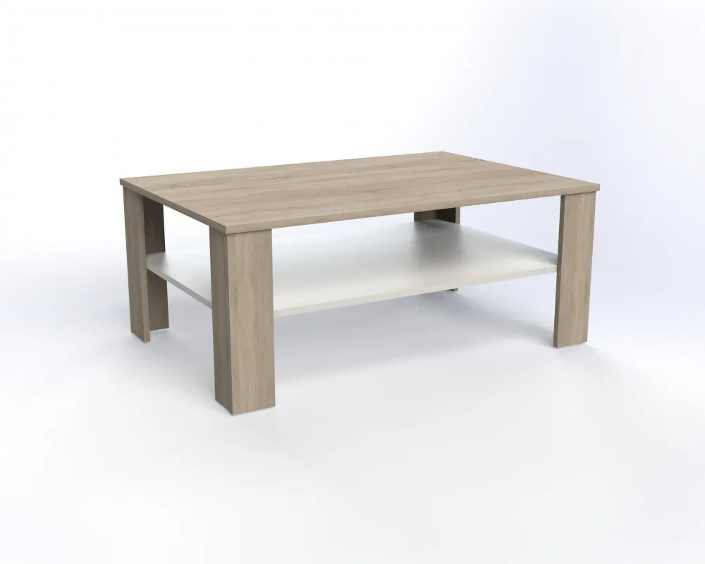 Odell Tina MAX MIX dohányzóasztal, sonoma- fehér