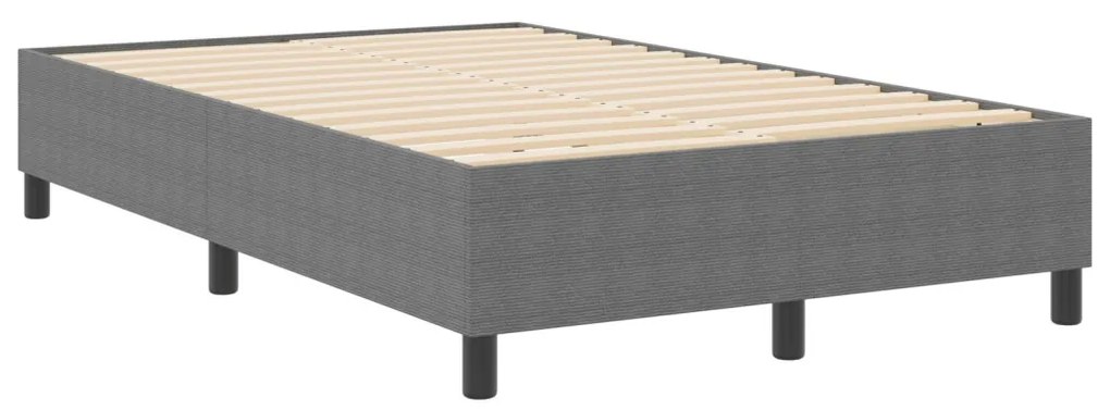 Boxspring Ágy Világosszürke 120x200 cm Bársonyszövet