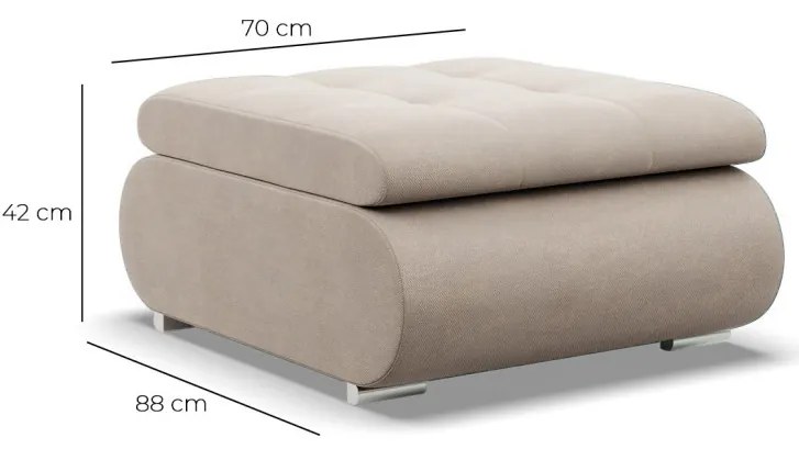 Tokio puff, bársony, bézs