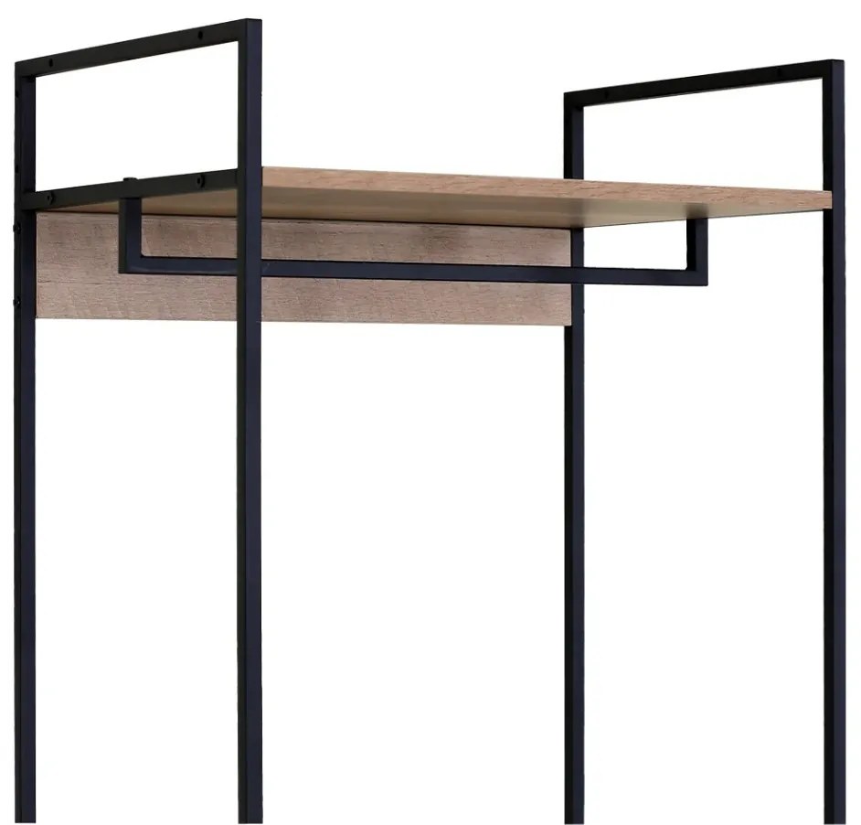 Intenso Home ruhafogas 2db nagyméretű fiókkal polcokkal 60 x 175cm modern tölgy színben | Előszobai ruhatároló cipőtartóval / nyitott gardrób