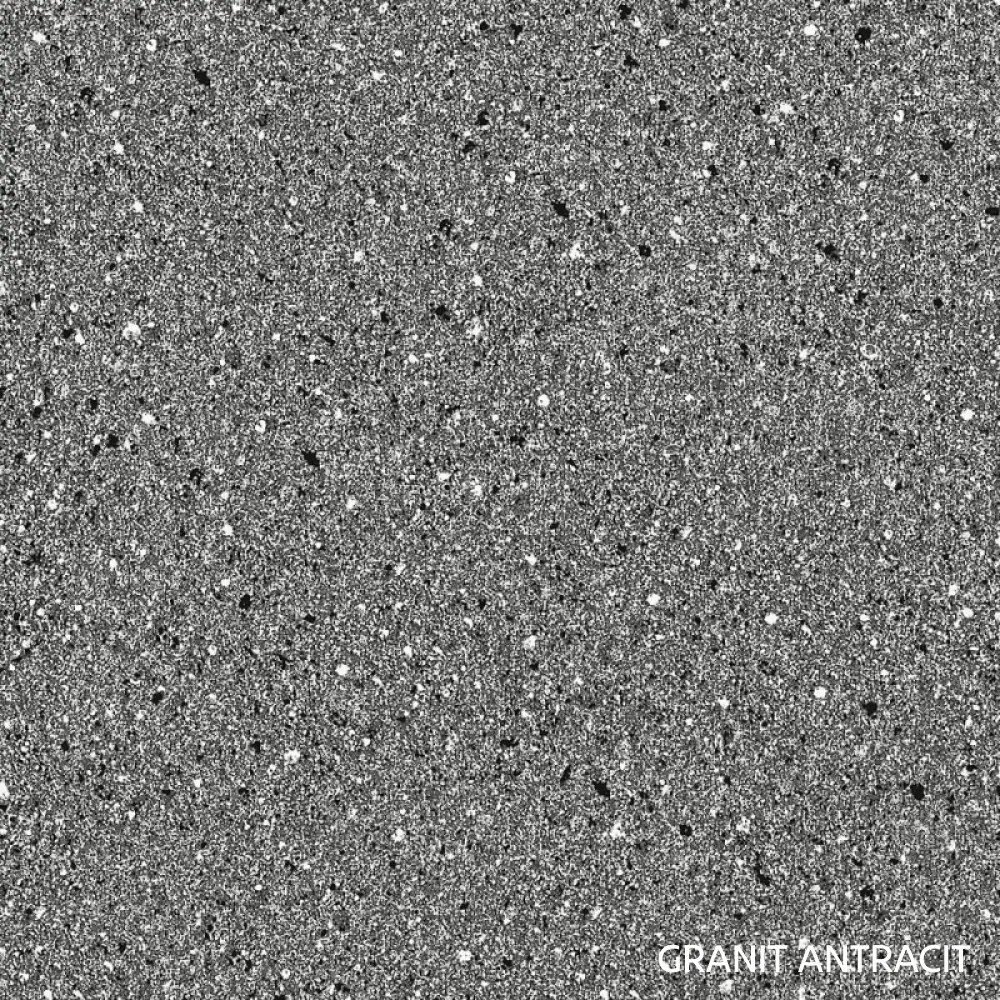 Munkalap, vastagság 3,8 cm, K203PE, antracit gránit